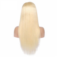 613 blonde straight lace front human hair wig