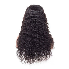 Water wave human hair lace front wig